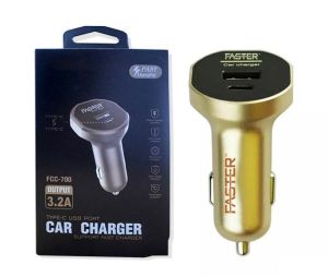 FASTER FCC-700 Type-C USB Port Car Charger 3.2A